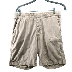 Uniqlo Washed Jersey Easy Shorts Mens M Beige Cotton 8'' Lightweight Sweat Short